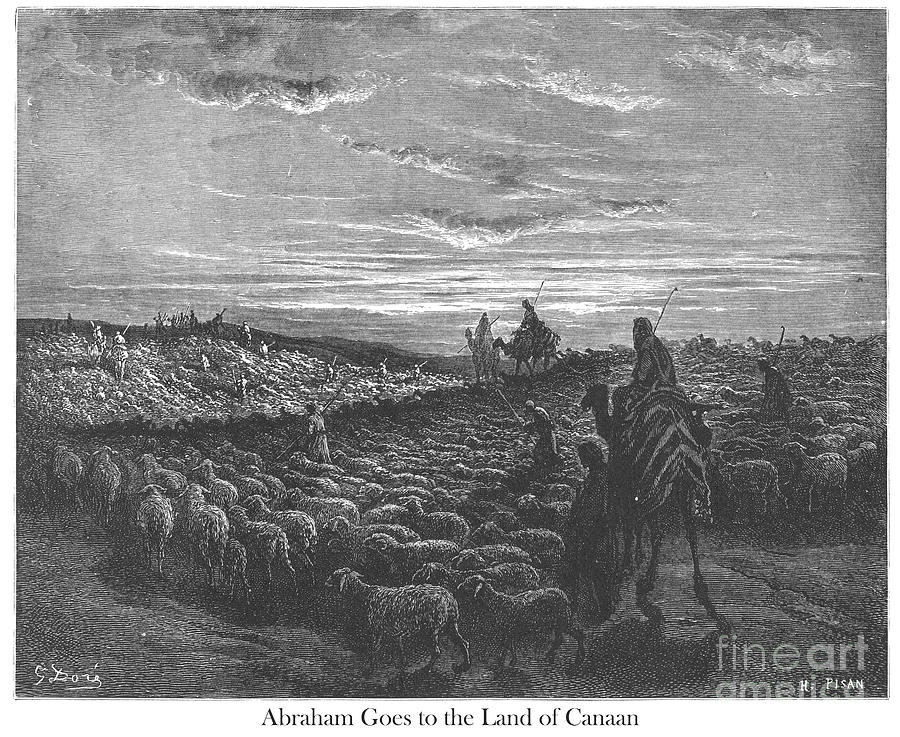 Abraham Journeying into the Land of Canaan by Gustave Dore v1 Photograph by Historic illustrations