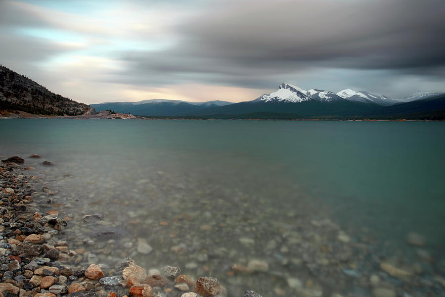 Abraham Lake at Sunset Photograph by Catherine Reading
