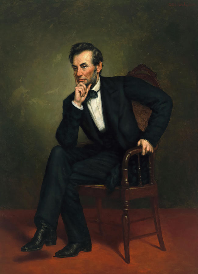 George Peter Alexander Healy Painting - Abraham Lincoln, 1887 by George Peter Alexander Healy