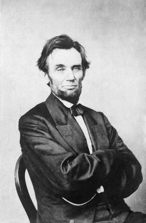 Abraham Lincoln Arms Crossed- 1863 Photograph
