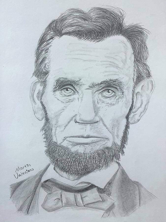 Abraham Lincoln Drawing by Martin Valeriano