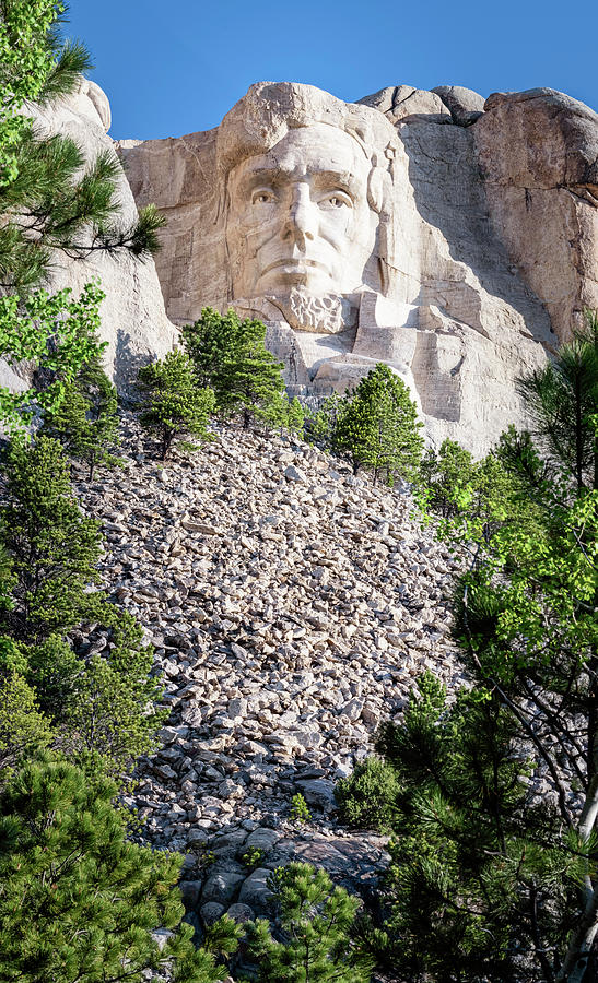 Abraham Lincoln On Mount Rushmore Photograph
