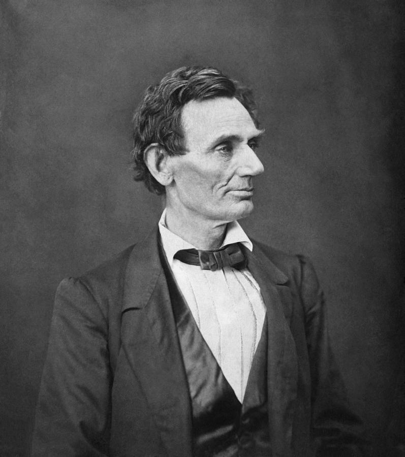 Abraham Lincoln Portrait - Alexander Hessler 1860 Photograph by War Is Hell Store