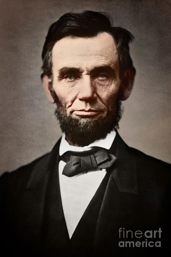 Abraham Lincoln colorized portrait Photograph by Delphimages Photo Creations