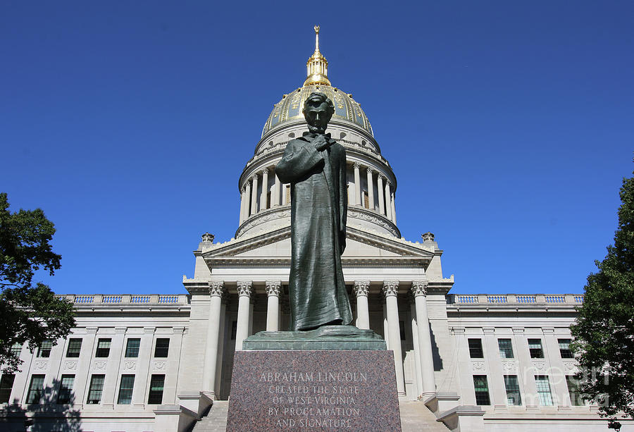 Abraham Lincoln Statue in front of West Virginia State Capitol 3174 Photograph by Jack Schultz