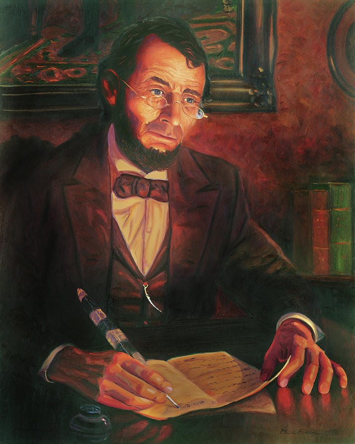 Abraham Lincoln Painting by Steve Simon