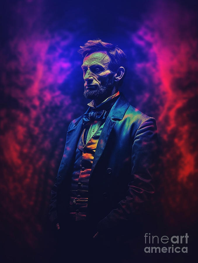 Abraham  Lincoln  Surreal  Cinematic  Minimalistic   By Asar Studios Painting