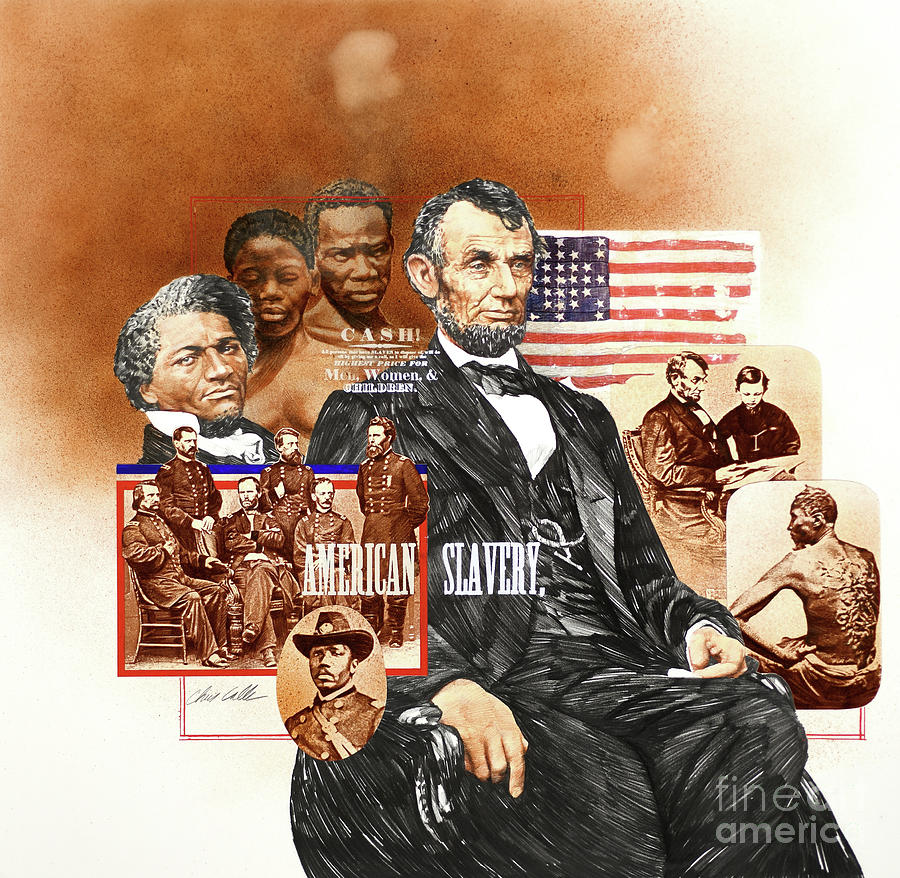 Abraham Lincoln - The Great Emancipator Painting by Chris Calle