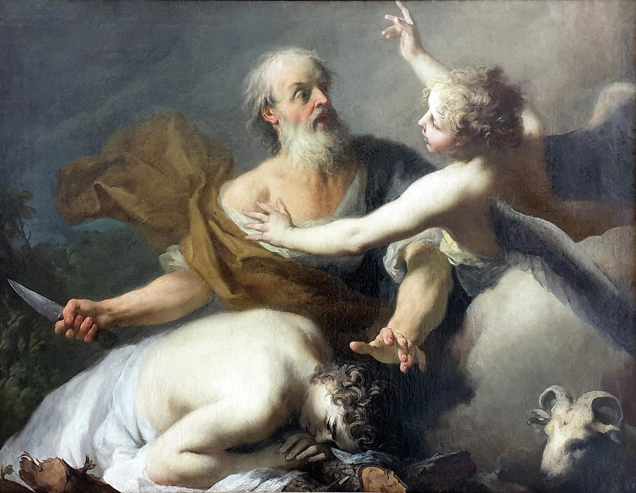 Jacopo Painting - Abrahams sacrifice, Kat.Nr. Streit 16 by Jacopo Amigoni