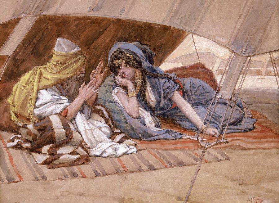 Jesus Christ Painting - Abrams Counsel to Sarai, 1902 by James Tissot