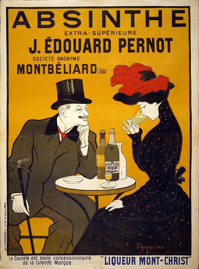 Absinthe Liquor - J Edouard Pernot Montbeliard - Vintage Advertising poster  Digital Art by Studio Grafiikka