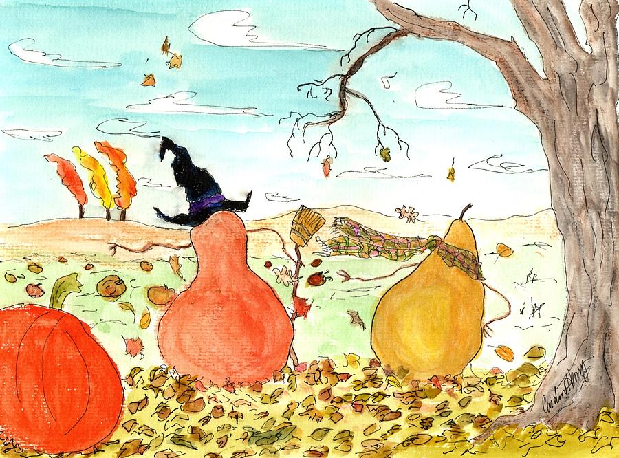 Absolutely Autumn Pears Painting by Caroline Henry