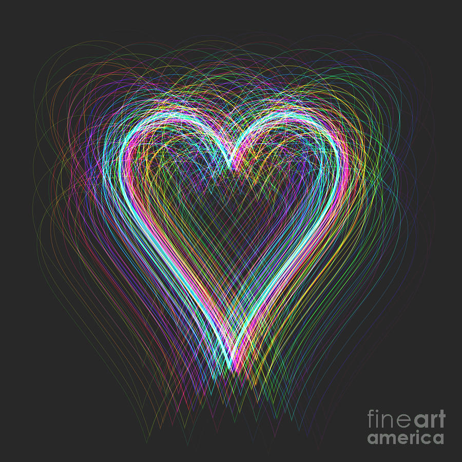 Abstact Heart Background Digital Art by Aayan Arts - Fine Art America