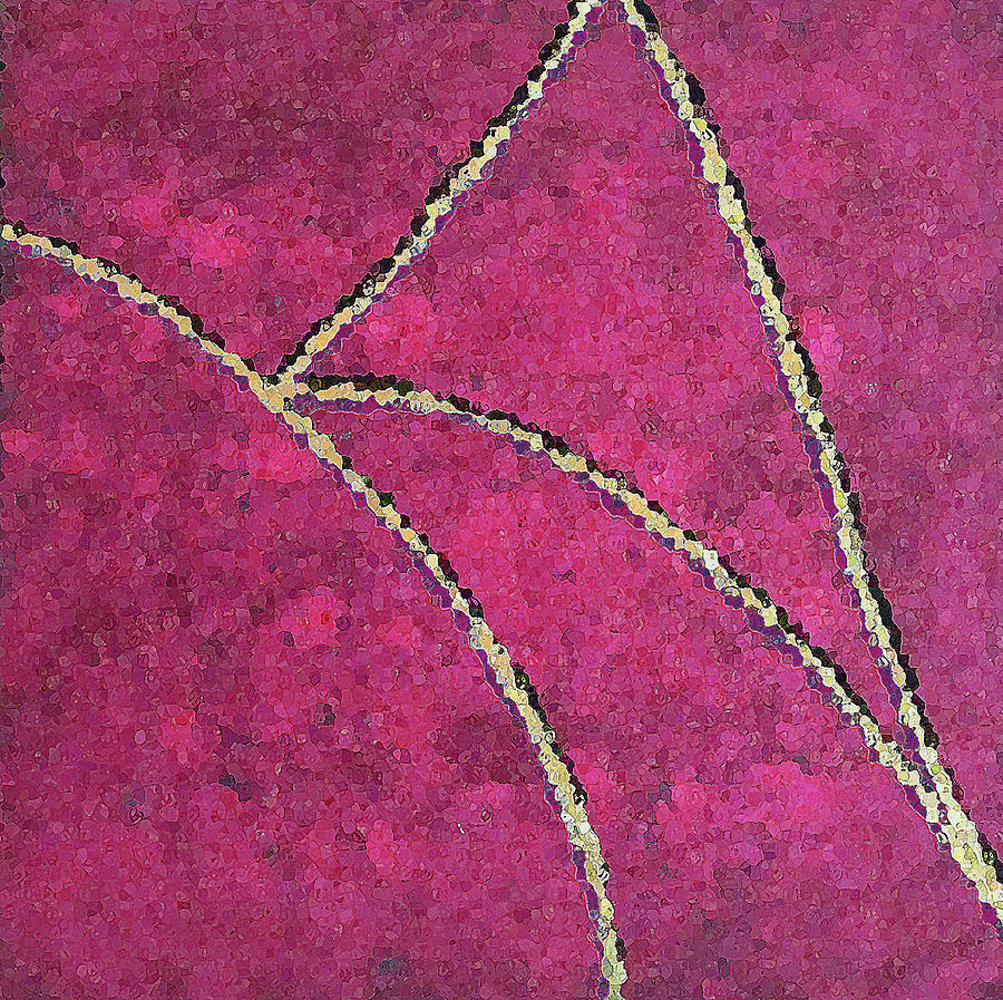 Abstract 1219 Pink Painting by Corinne Carroll