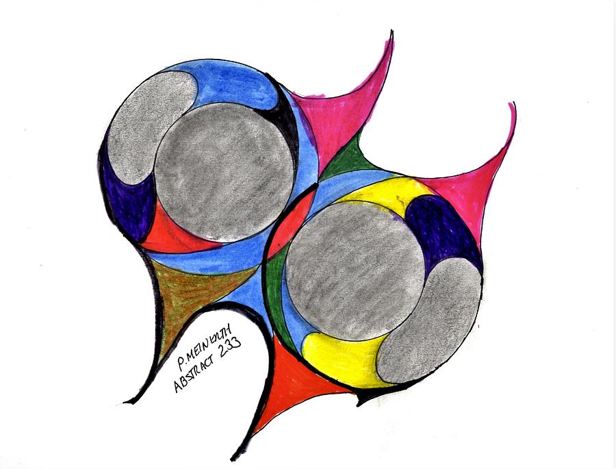 Abstract 23  Circles Drawing by Paul Meinerth