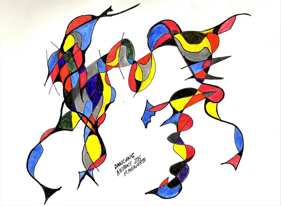 Abstract 235  Dancing Drawing by Paul Meinerth