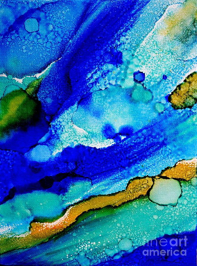 Abstract 29 Blue Painting by Lucie Dumas