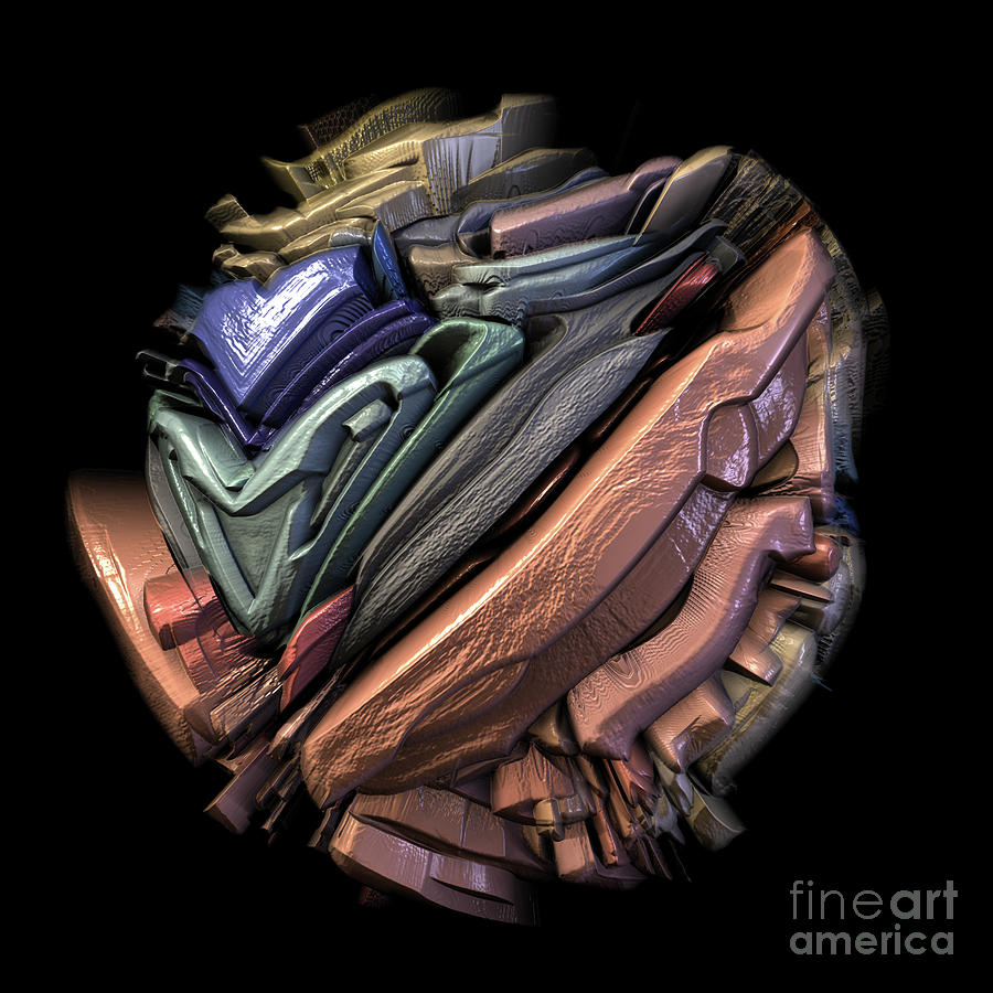 Abstract 3D Heart Digital Art by Phil Perkins