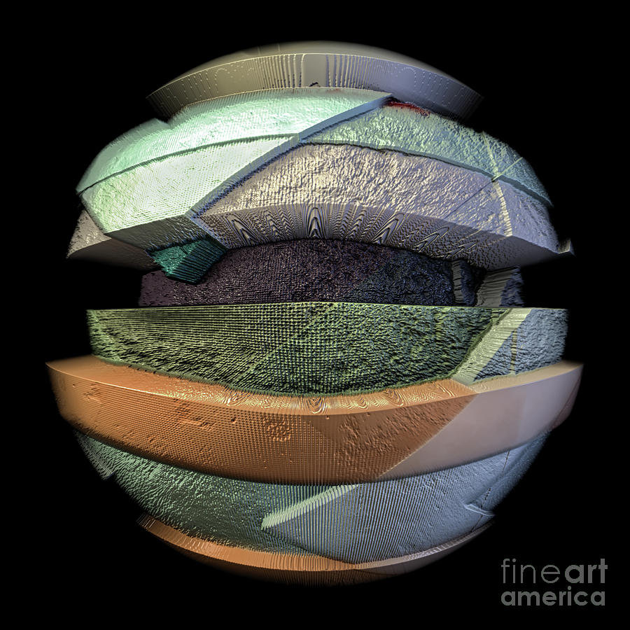 Abstract 3D Sphere Digital Art by Phil Perkins