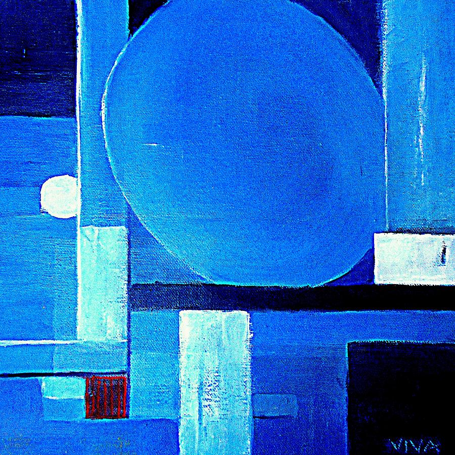 Abstract 4 Blue Painting by VIVA Anderson