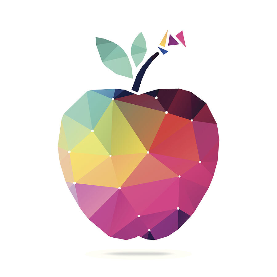 Abstract Apple Drawing by Ilyast