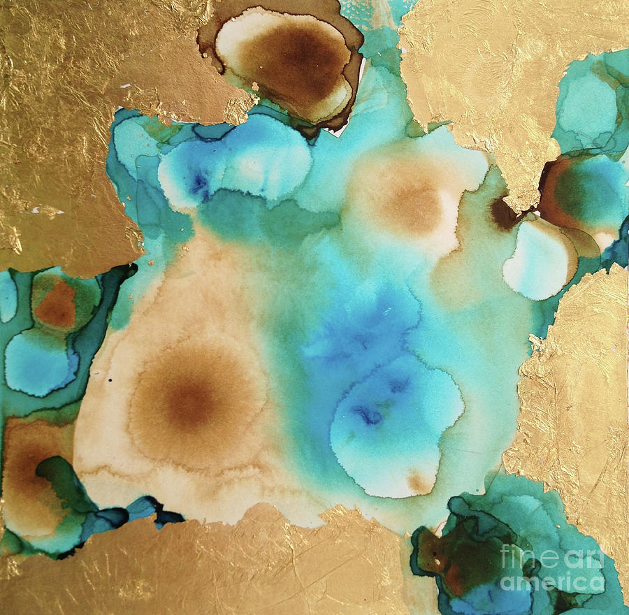 Aqua Painting - Abstract Aqua by Liana Yarckin