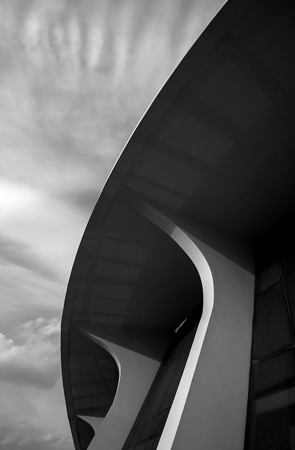 Abstract architecture design. Black and white futuristic exterio Photograph by Michalakis Ppalis