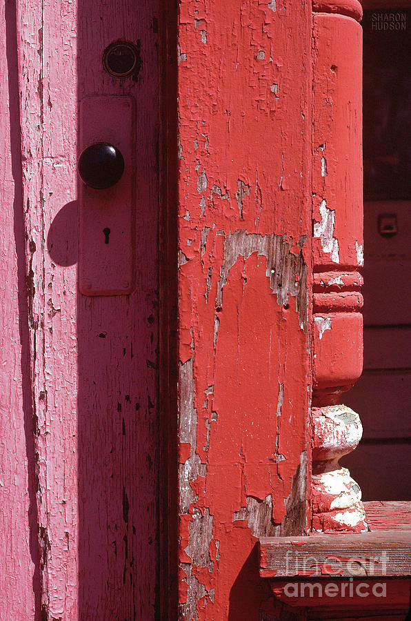 abstract architecture photographs - Red Door Photograph by Sharon Hudson
