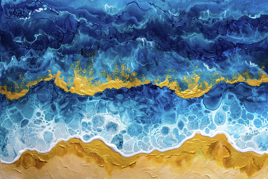 Abstract Art Beach and Ocean 04 Digital Art by Matthias Hauser - Fine ...