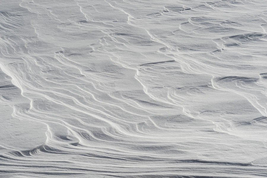 Abstract Art by Nature - Wind Sculpted Snowdrifts Photograph by Georgia ...