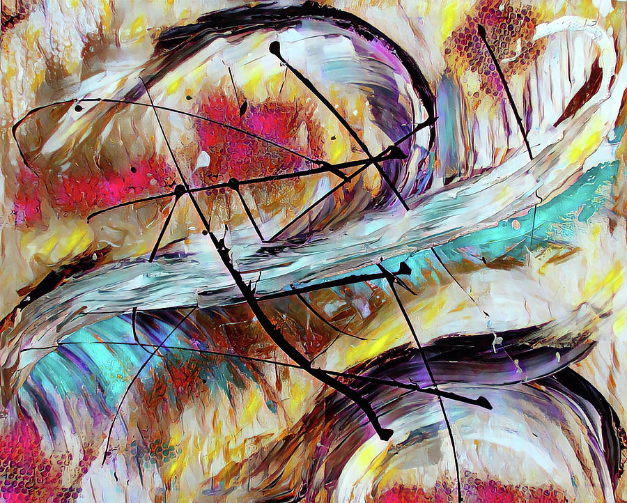 Abstract Art - Fly of the Phoenix Painting by Patricia Piotrak
