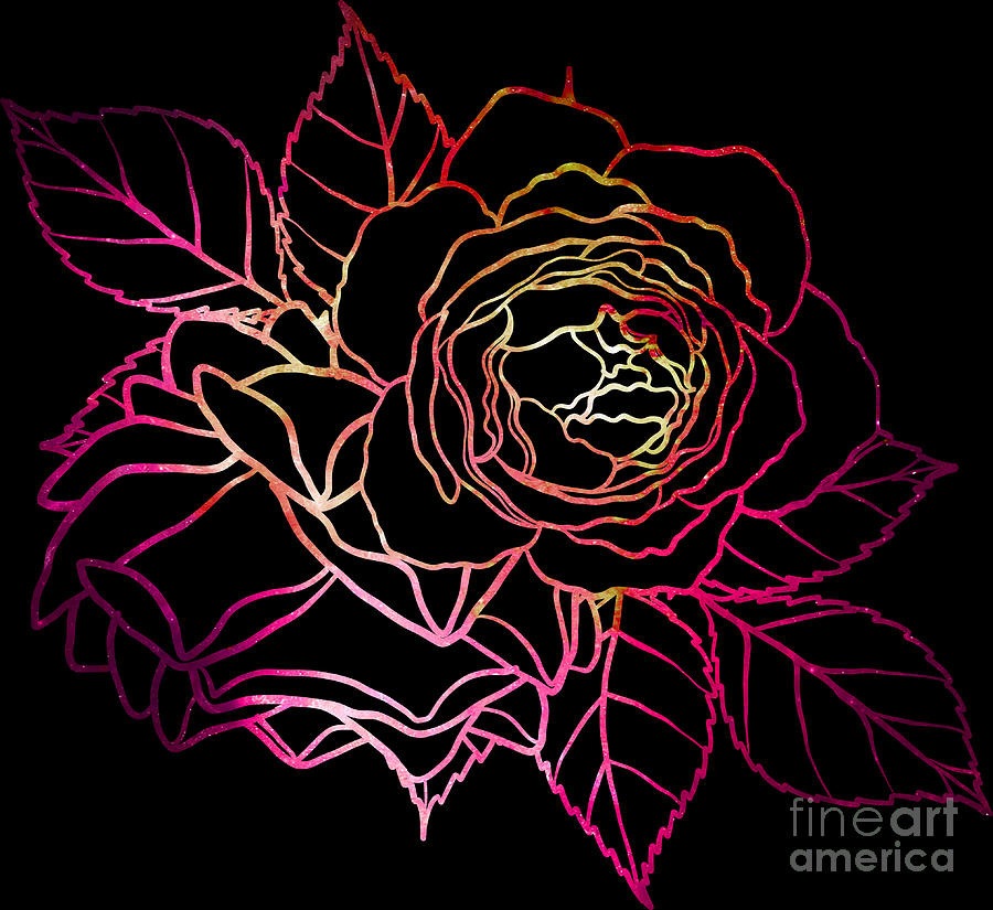 Abstract Digital Art - Abstract Art Healing Rose Artistic Gift Idea by Haselshirt