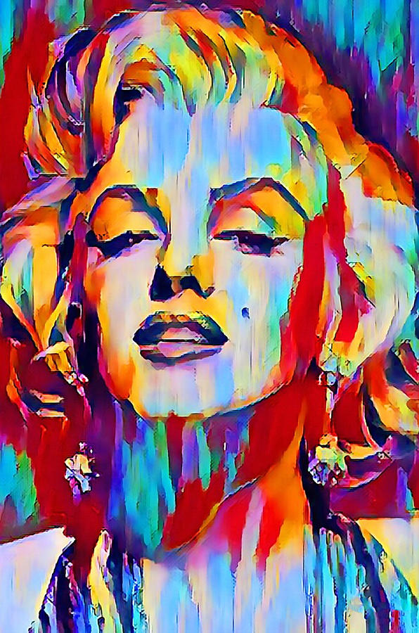 Abstract art of Marylin Monroe Digital Art by Hilsning STORE - Pixels