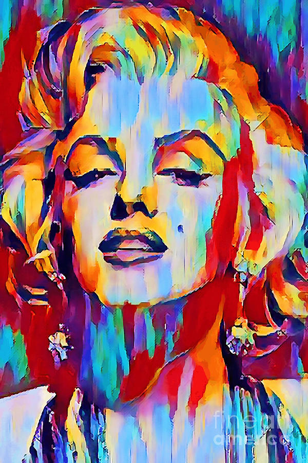 Abstract art of Marylin Monroe Poster Digital Art by Ha Pham
