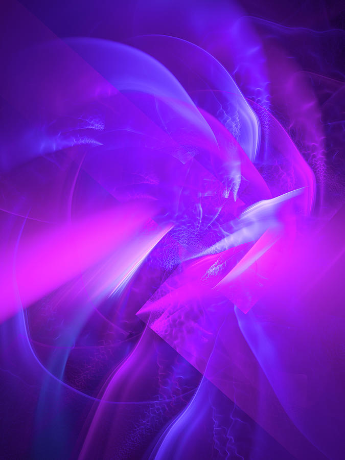 Abstract Art Purple Pink and Blue Digital Art by Matthias Hauser