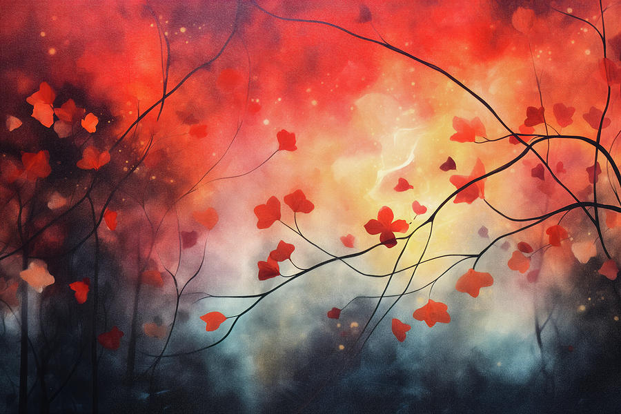 Abstract Autumn Art Hygge Style Digital Art by Matthias Hauser