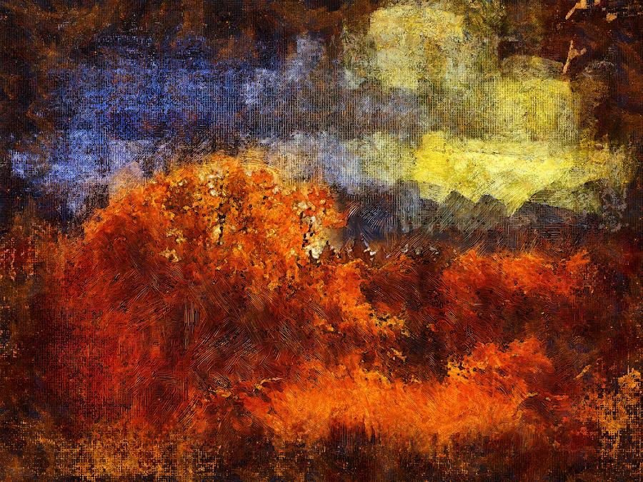 Abstract Autumn Mixed Media by Christopher Reed