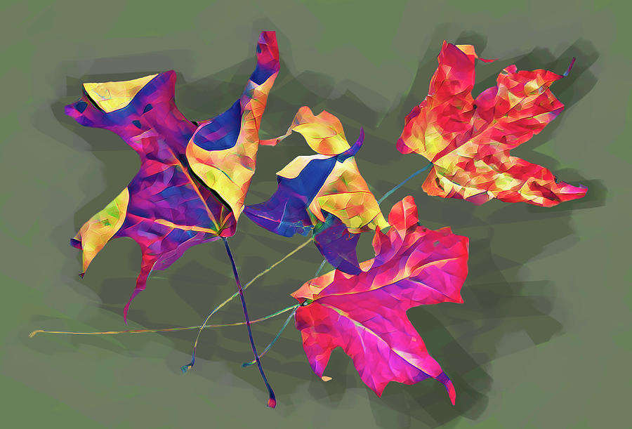 Abstract Autumn Leaves Mixed Media By Deborah League Fine Art America