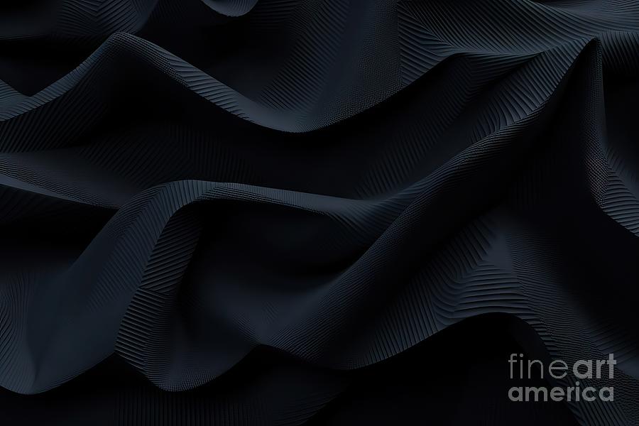 Abstract Painting - Abstract background with black fabric texture by N Akkash