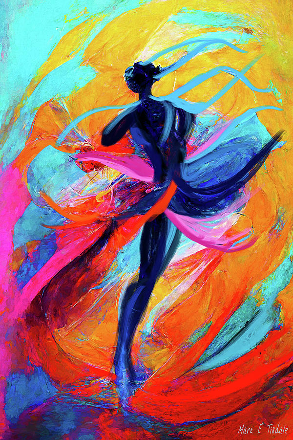 Abstract Ballet Dancer - The Spin Digital Art by Mark Tisdale