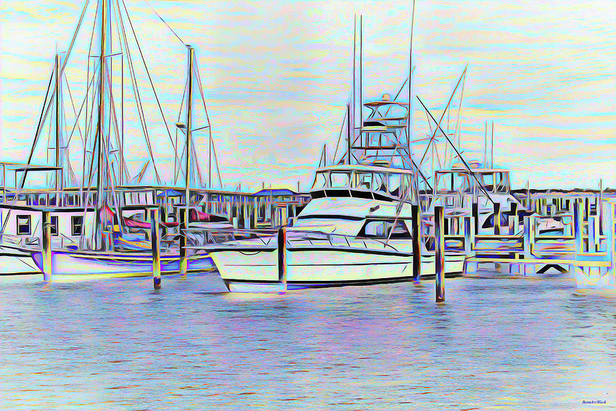  Abstract Bay St. Louis Harbor Photograph by Roberta Byram