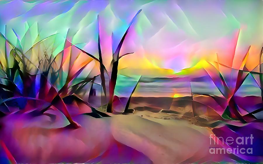 Abstract Beach Digital Art by Greg Moores
