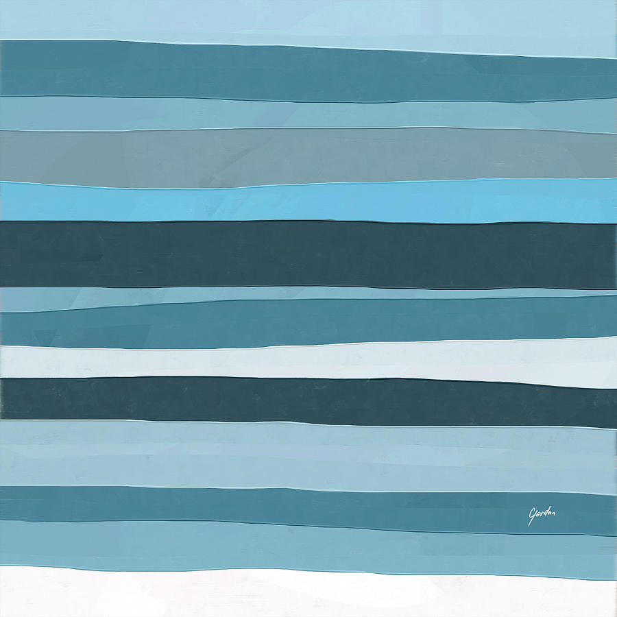 Abstract Beach Linear Pattern - Minimalist Abstract Landscape  Painting by iAbstractArt