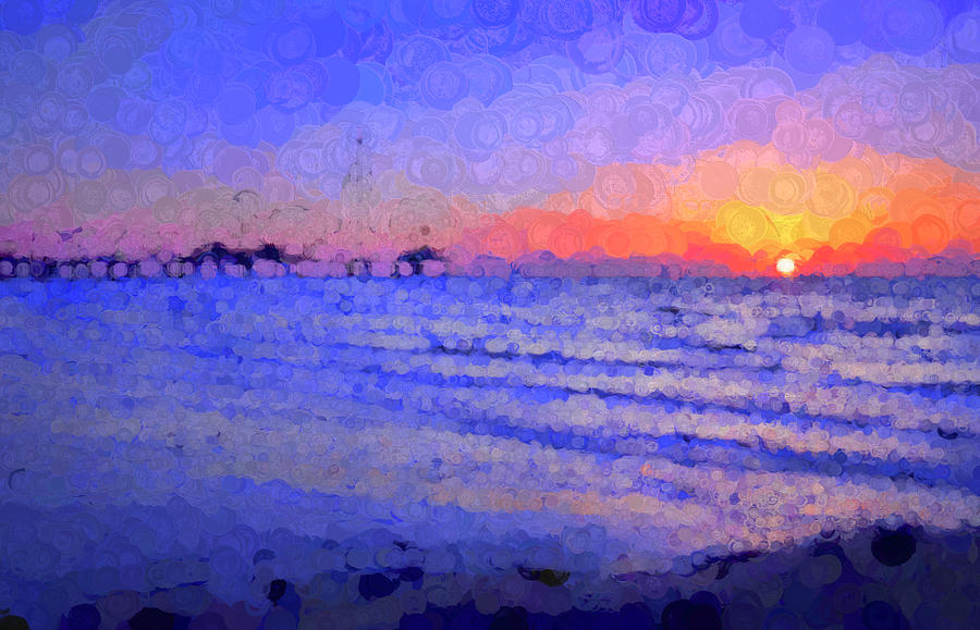 Abstract Beach Sunrise Photograph by Judy Vincent