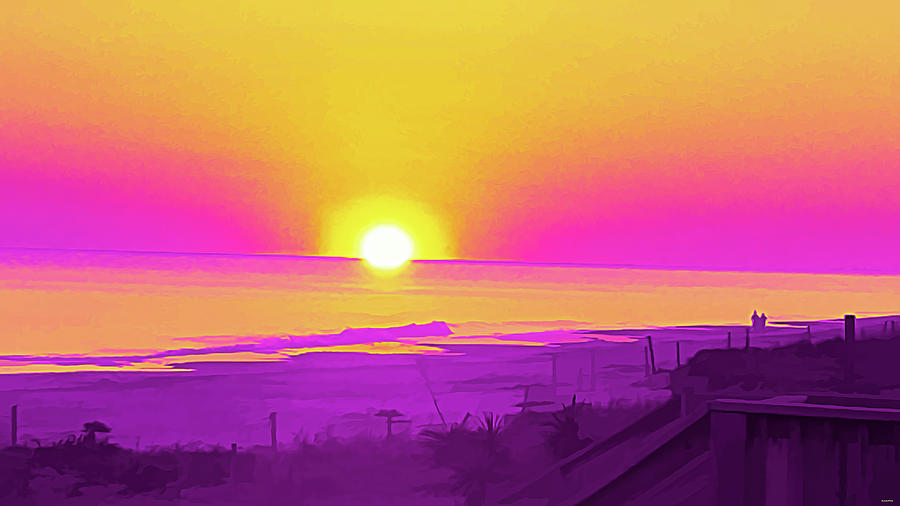 Abstract Beach Sunset by Roberta Byram Photograph by Roberta Byram