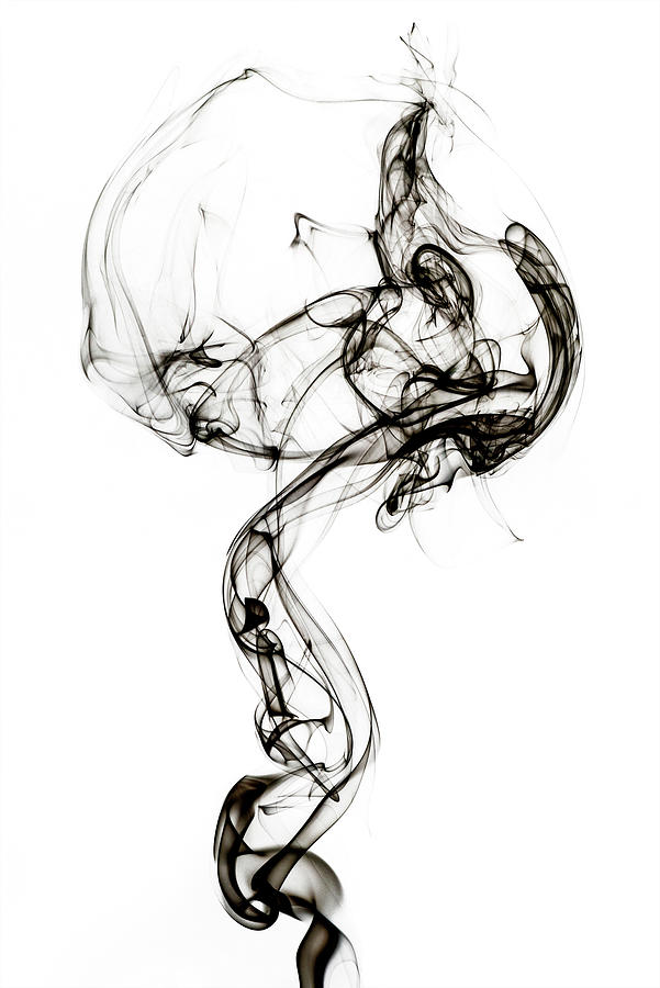 Abstract Black Smoke - Medusa Photograph by Philippe HUGONNARD