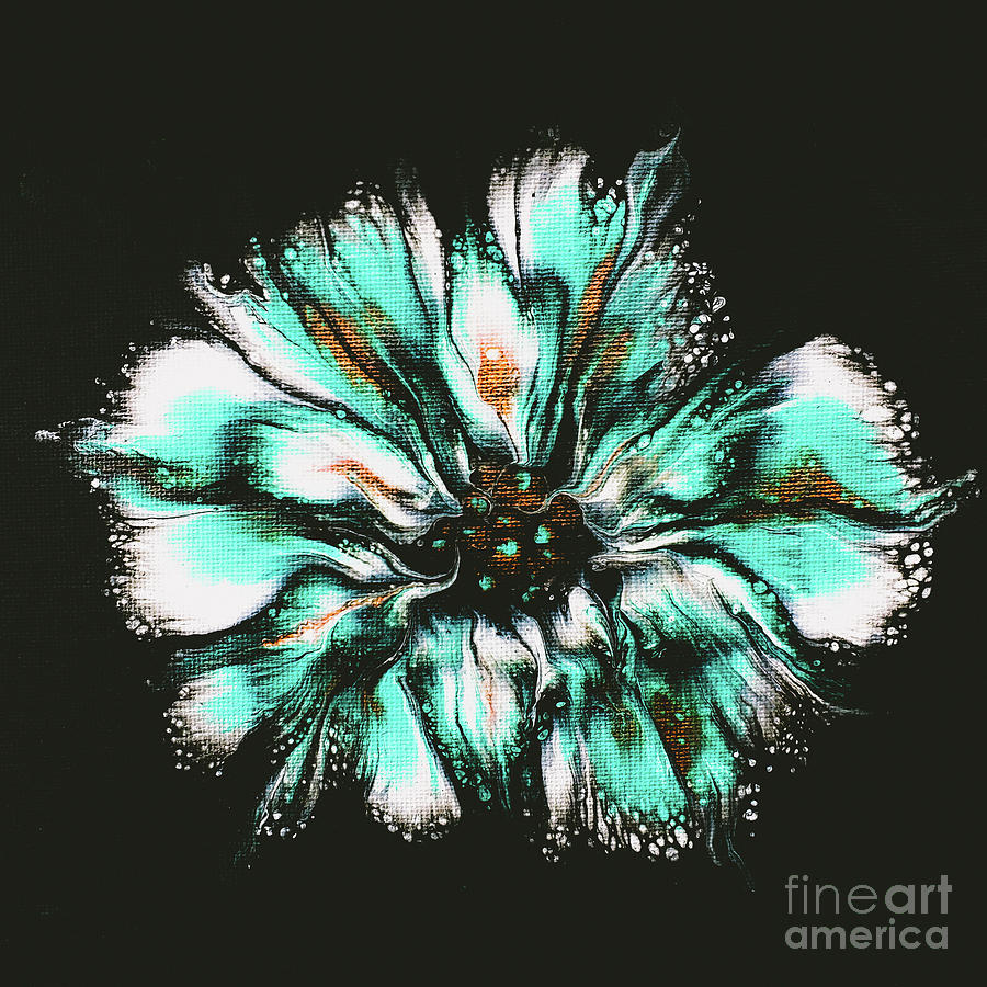 Abstract Blossom Burst Painting by Zan Savage