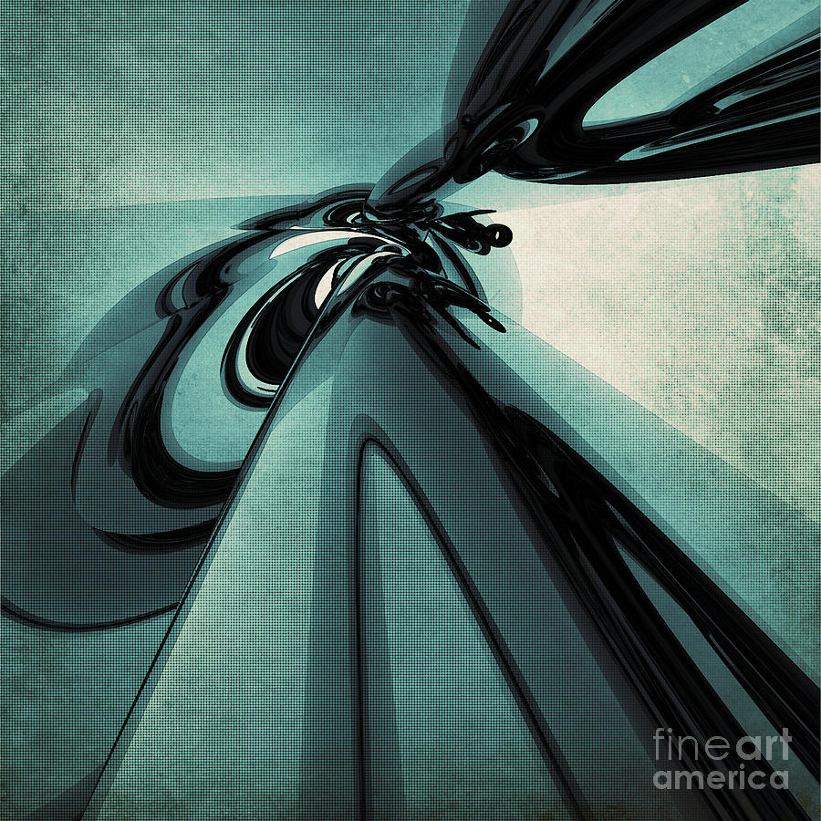 Abstract Blue And Green Form Digital Art by Phil Perkins