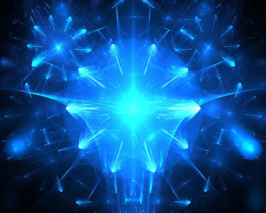 Abstract blue background Digital Art by More Than Pictures Pixels