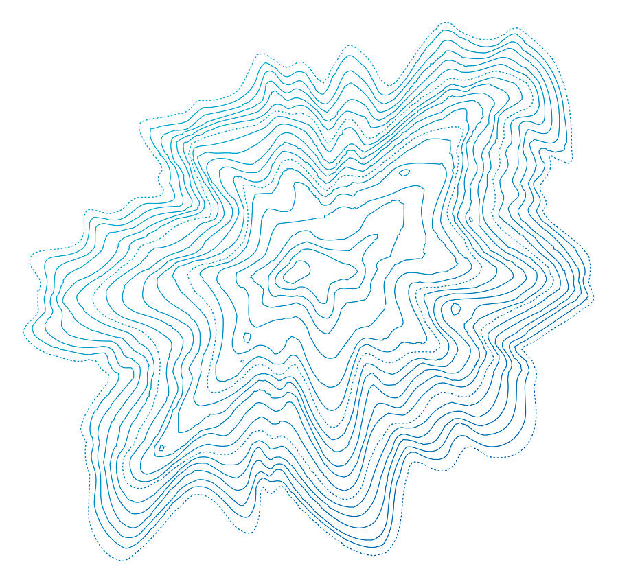 Abstract Blue Lines Pattern Drawing by Filo